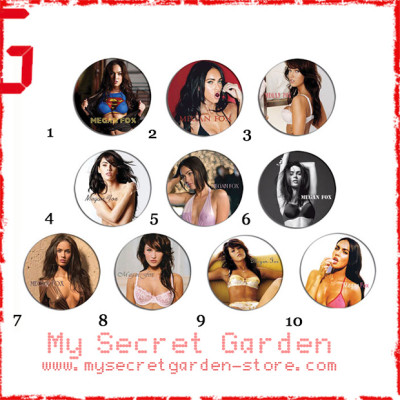 Megan Fox - Pinback Button Badge Set ( or Hair Ties / 4.4 cm Badge / Magnet / Keychain Set )
